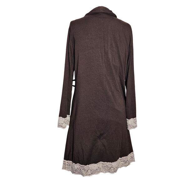 Eberjey Brown Lightweight Robe Size Large - Picture 2 of 5